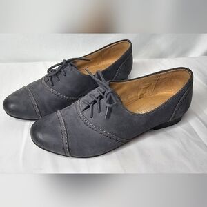 Naturalizer N5 Comfort Lonnie Women’s US 5M Leather Gray Lace Up Oxford